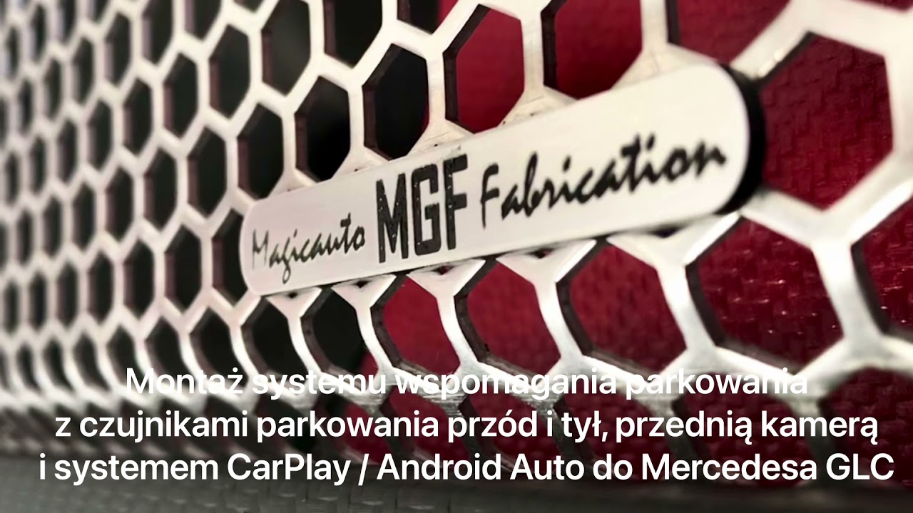 Czujniki parkowania z kamerą tył i przód oraz systemem CarPlay / Android Auto do Mercedesa GLC
