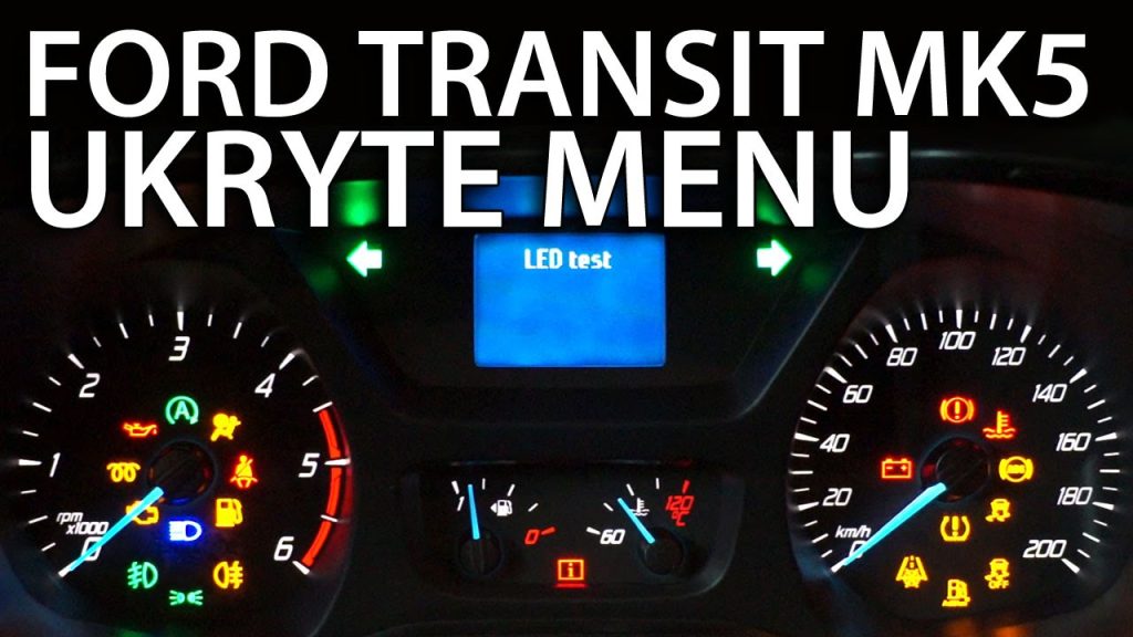 Ukryte menu zegarów Ford Transit MK5 (testowy tryb serwisowy)